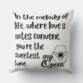 Almofada minha rainha abelha cita