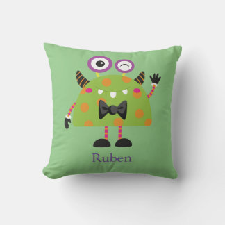 Almofada Mini Monstro, verde claro, quarto infantil