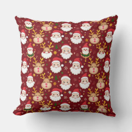 Almofada Mini Papais noeis encantadores e padrão de Natal p