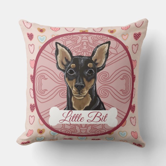 Almofada Miniature Pinscher Personalize Pillow (Frente)