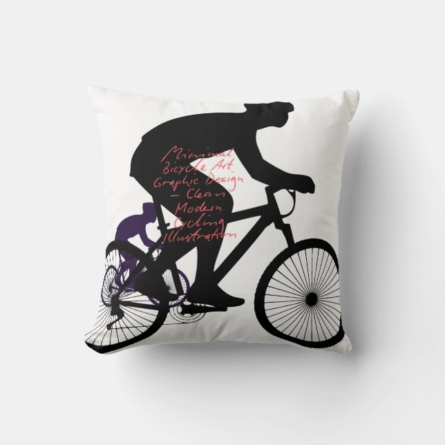 Almofada Minimal Bicycle Art – (Frente)