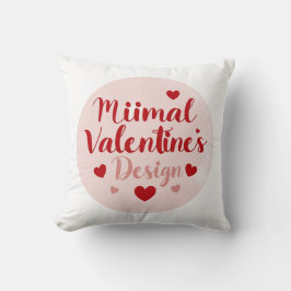 Almofada Minimal Valentine’s Day Love Typography Design | R