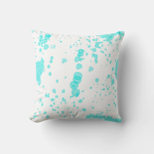 Almofada Minimalismo de abstrato Art Pastel Turquoise (Frente)