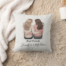 Minimalist Best Friends Pillow Design