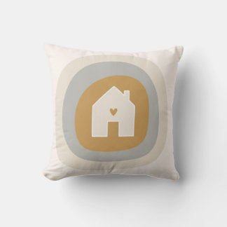 Almofada Minimalist Boho "Home is Where the Heart Is"