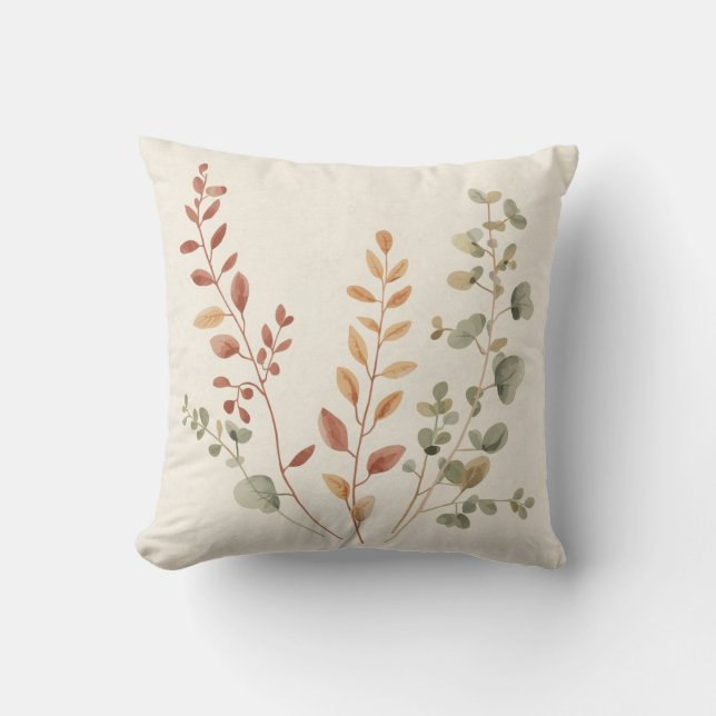 Almofada Minimalist Botanical Branches Decorative Pillow (Frente)