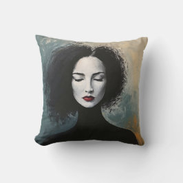 Almofada Minimalist Lady Portrait Canvas Art