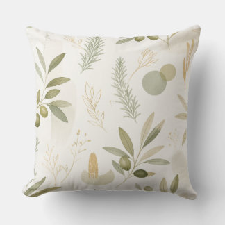 Almofada Minimalist Olive & Rosemary Botanical Pillow