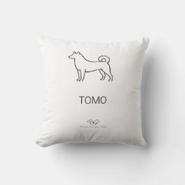 Almofada Minimalist Shiba Inu Customizable  | Paw Line Zen 