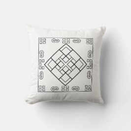 Almofada Minimalist Tibetan Symbol Pillow | Boho Zen Home D
