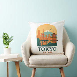 Almofada Minimalist Tokyo Travel Throw Pillow – Modern