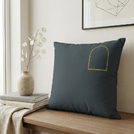 Almofada Minimalista Charcoal Cinza Dourado Matte Arco Lux 