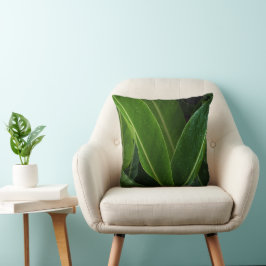 Almofada Minimalista Moderno natureza - Folha Verde Tropica