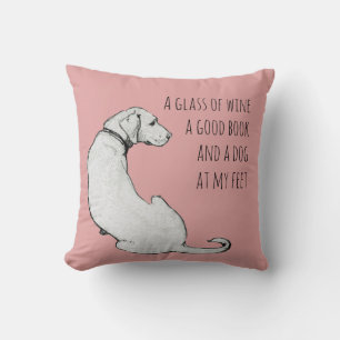 Almofada Mínimo Cachorro Mãe Citação Labrador Arte Rosa