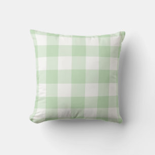 Almofada Mint Green e White Gingham Pattern