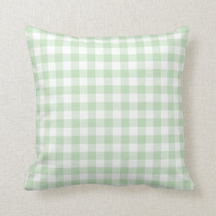 Almofada Mint Green e White Gingham Pattern
