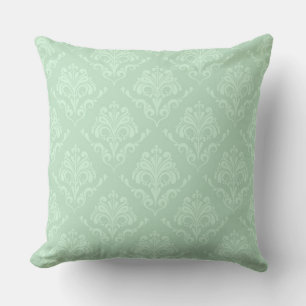 Almofada Mint Green Tones Floral Damascos