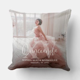 Almofada Mis XV Años Foto Moderna Chic Quinceañera Keepsasa