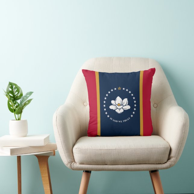 Almofada Mississippi Flag on MoJo Pillow (Cadeira)