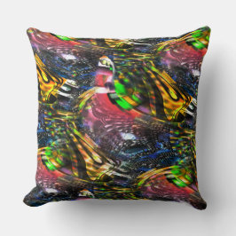 Almofada Mistura de arte virtual colorida inspirada na arte