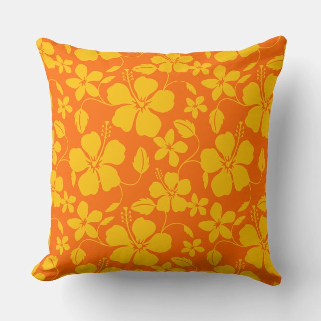 ALMOFADA MISTURA DE LARANJA HAWAIIANA HULA (HIBISCUS) (Frente)