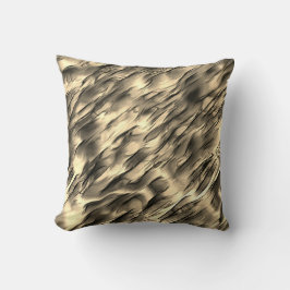 Almofada Mistura de mancha ondulada bege opaca e cromo
