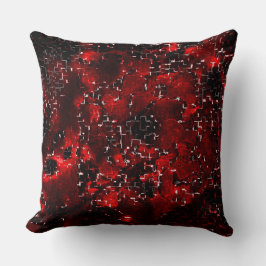Almofada Mistura de pétalas vermelhas chuvosas e rústicas s