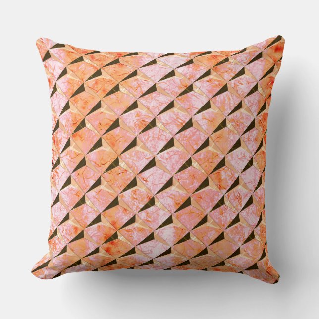 Almofada Misturar 3D com pele de salmão de fundo (Frente)