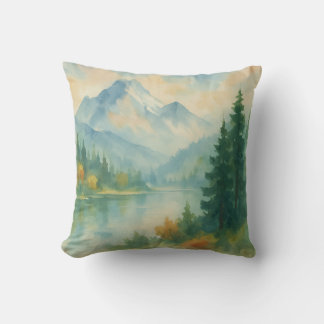 Almofada Misty Mountain Landscape Travesseiro decorativo