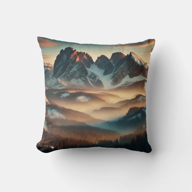 Almofada Misty Mountain Throw Pillow (Frente)