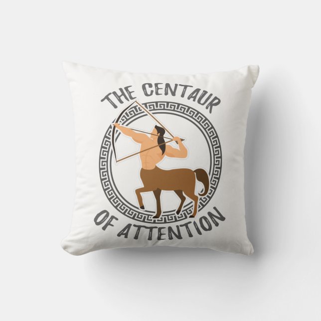 Almofada Mitologia Grega Dotada Centauro de Atenção Present (Frente)
