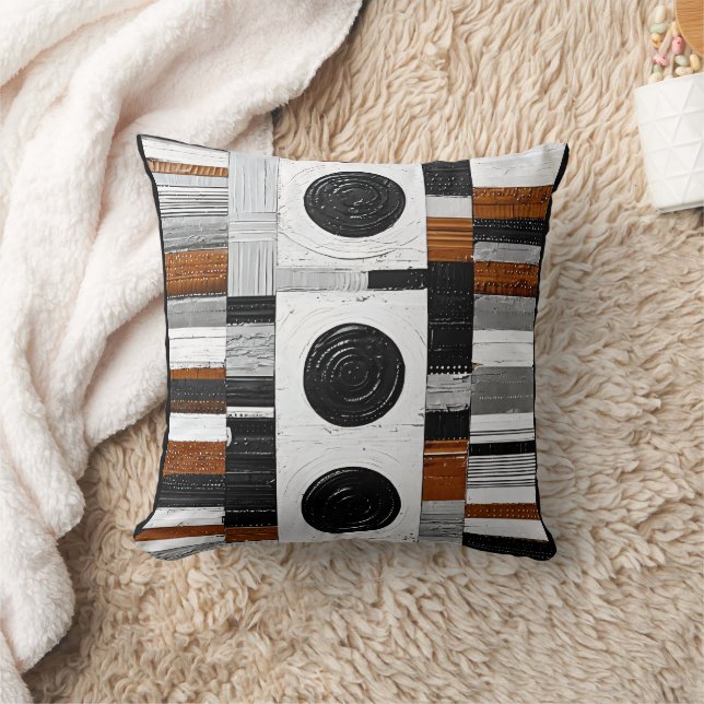 Almofada Mixed Media Grid Stripe No. 1 (Cobertor)