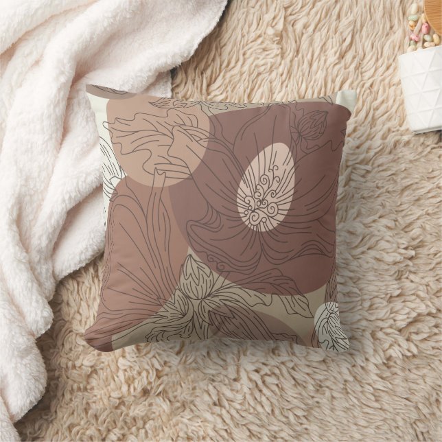 Almofada Mocha Hibiscus Botanical Harmony (Cobertor)