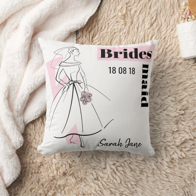 Almofada Moda Cor-de-rosa Bridesmaid cor-de-rosa (Cobertor)