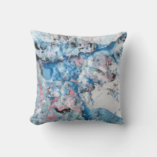 Almofada Modelo abstrato moderno cor-de-rosa azul púrpura b