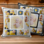 Almofada MODELO de Colagem de Fotos 13 Personalizada<br><div class="desc">13 Foto personalizada, simplesmente adicione suas próprias fotografias a este travesseiro decorativo de excelente ... fácil de personalizar ... personalizável travesseiro de molde fotográfico de Ricaso - ideias-presentes perfeitas - apresenta um quadro negro na frente e um quadro branco no verso - esta almofada encantadora tornará o seu quarto ainda...</div>