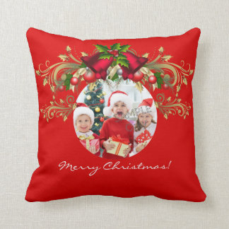 Almofada Modelo de Foto de Natal para 4 crianças família