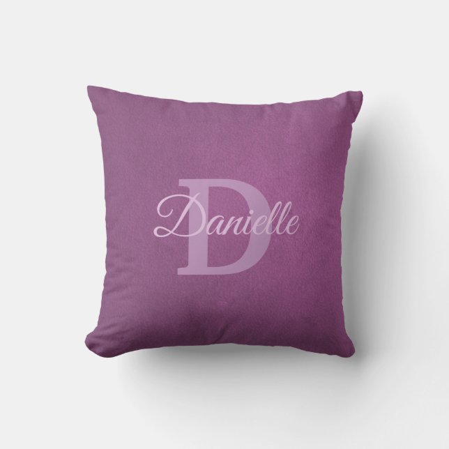 Almofada Modelo Elegante Nome Monograma - Letra D Script (Frente)