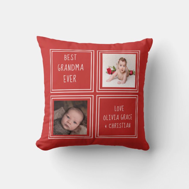 Almofada Modelo Personalizado ÚNICO com Duas Fotos (Frente)
