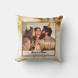 Almofada Modern BFF Photo Plaid Friendship Best Friend Thro