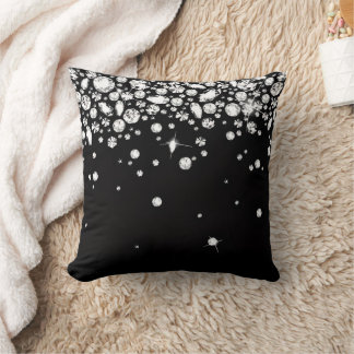 Almofada Modern Black Glitter Pillow
