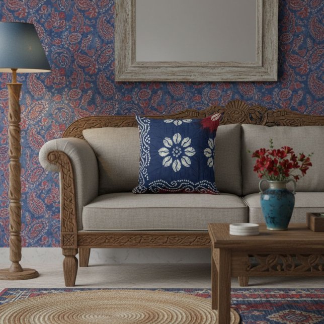 Almofada Modern blue elegant stylish contemporary chic (Criador carregado)