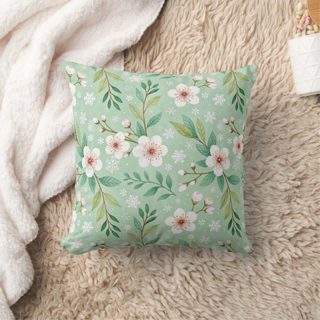 Almofada Modern  Cherry Blossoms Winter pattern (Cobertor)