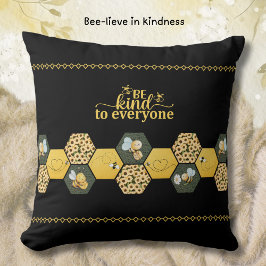 Almofada Modern Chic Bumble Bee Sunflower Accent