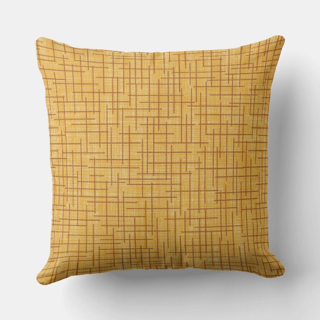 Almofada Modern Crosshatch burlap texture pattern (Verso)