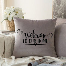 Almofada modern cushion welcome to our home