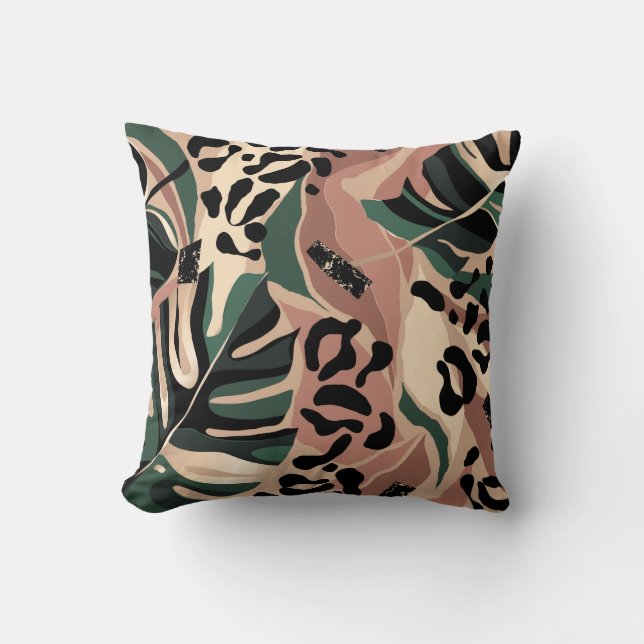 Almofada Modern exotic pattern with leopard skin. Creative  (Frente)