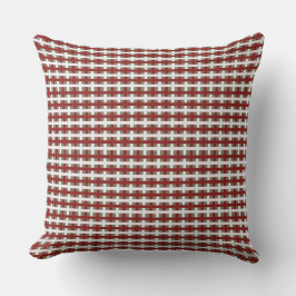 Almofada Modern Farmhouse Red White Sage Christmas Plaid