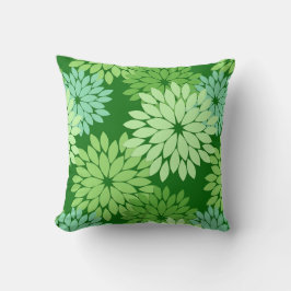 Almofada Modern Floral Kimono Impressão, Verde limão