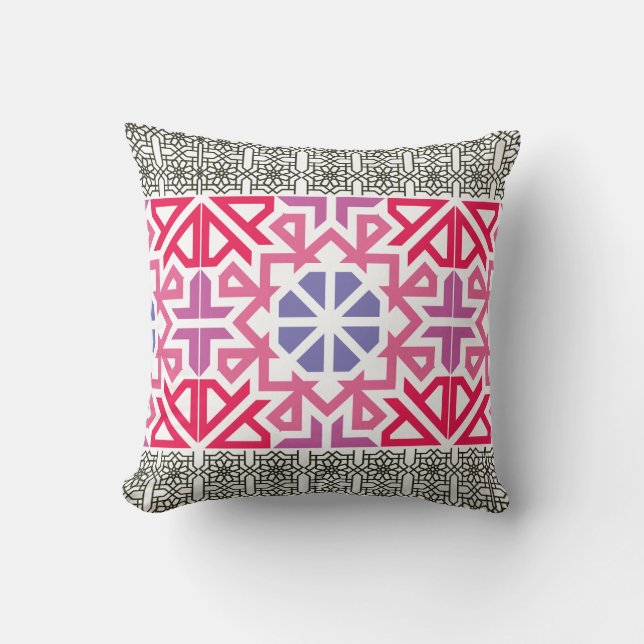 Almofada Modern Geometric colorful Boho Pattern (Frente)
